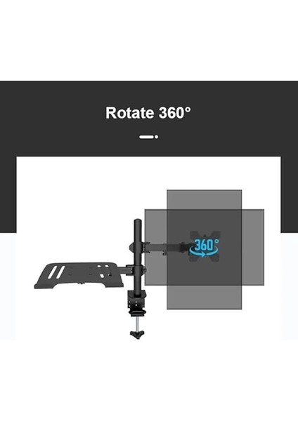 EF74 Steel Design 2-8 kg Çift Kol Asansörlü 17"-32" Monitör&amp;10-17" Laptop Standı indirimleri