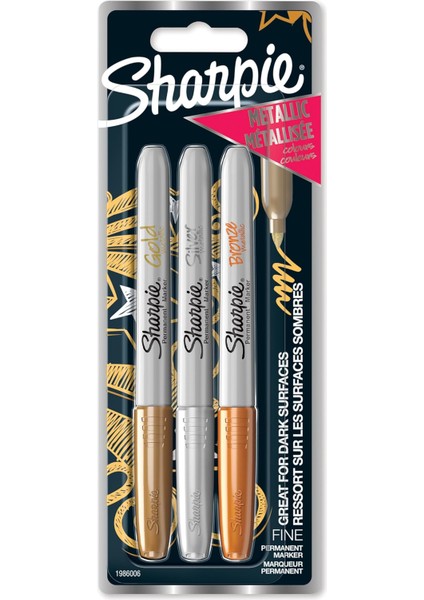 Metalik Markör, Karışık 3'lü Paket