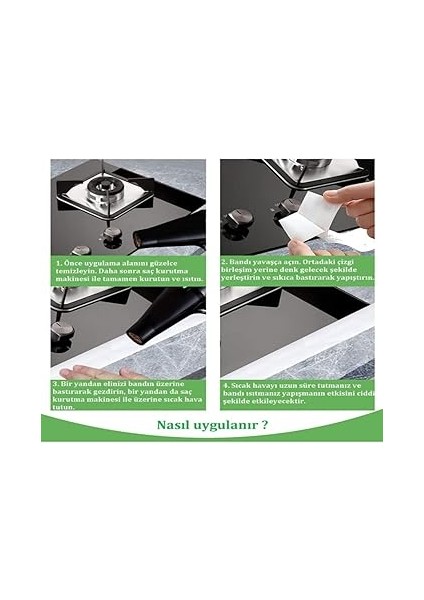 Sızdırmazlık Bandı Lavabo Bantı Banyo Mutfak Lavabo Küvet Duş Teknesi Su Geçirmez Kenar Bant (320 Cm) fiyatları