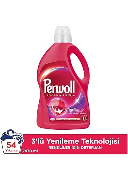 Geliştirilmiş Renkli Sıvı Çamaşır Detarjanı 2970 ml fiyatları