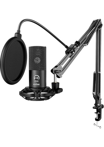 Akış Mikrofonu Pc Kollu, USB Mikrofon Ps4 Ps5 Mac, Pop Filtre, Shock Mount, Oyun Podcast Stüdyosu Için