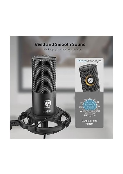 Akış Mikrofonu Pc Kollu, USB Mikrofon Ps4 Ps5 Mac, Pop Filtre, Shock Mount, Oyun Podcast Stüdyosu Için fırsatları