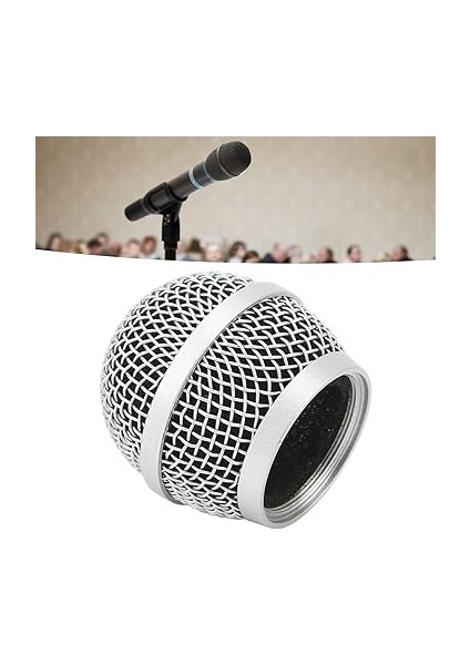 Mikrofon Izgarası Topu Kafa Dayanıklı Dahili Filtre Süngeri Mikrofon Izgarası Patlamaya Dayanıklı Rüzgar Geçirmez PG58 Için Yedek fiyatları