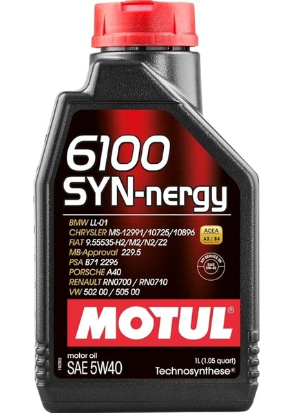 6100 Syn-Nergy 5W-40 1 Lt Dizel Benzinli Motor Yağı fiyatları
