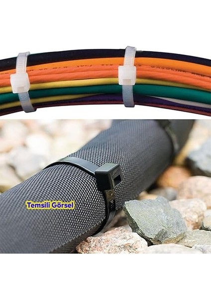 Adet Cırt Kelepçe 4,8X500 mm Plastik Beyaz Renk Zip Kablo Bağı Çok Amaçlı Bağlama indirimleri