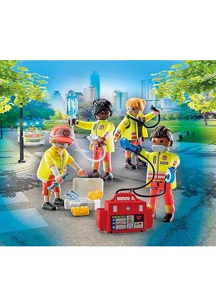 71244 City Life Tıbbi Ekip, Playmobil Tıbbi Oyuncak, Acil Servis Oyuncak Seti, Doktor Oyuncağı, Acil Durum Ekibi, 4 Yaş ve Üzeri Çocuklar Için Uygun Kurtarma Oyuncak, Oyun Seti modelleri