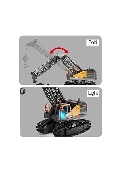 Kumandalı 40 Mhz Tam Fonksiyonlu Rc Iş Araçları LED Işıklı Kepçeleri, Damperi ve Vinç Hareketlidir (Kule Vinç-Kepçe-Bulldozer-Kamyon) (Kule Vinç) fırsatları