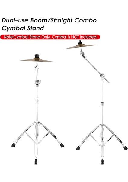 Standı Düz &amp; Bom Zil Standı Çift Destekli Ayaklar Yükseklik ve Açı Ayarlanabilir Davul Kiti Zil Destek Rafı Ağır Hizmet Bom/lastik Ayaklı Düz Kombinasyon fırsatları