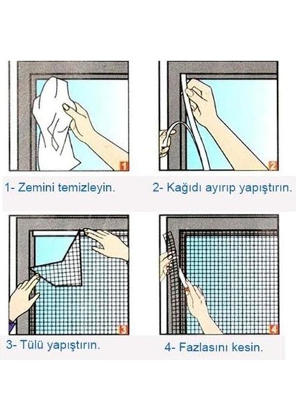 Cırtlı Pencere Sinekliği Kendin Yap 100 x 150 fırsatları