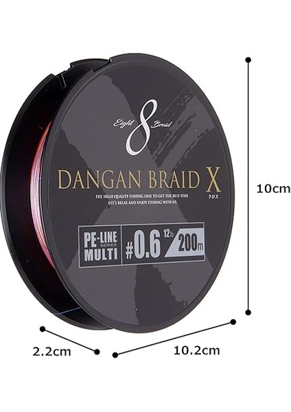 Craft Dangan x Braid Ip Dbx8 Pe 0.6/0.06MM/12LB/5.44KG/200 Metre Multi indirimleri