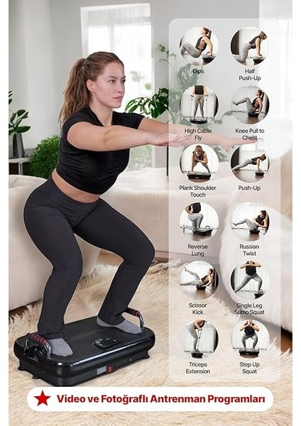 Plus Model Vibration Plate Yüksek Titreşimli Zayıflama, Egzersiz ve Spor Cihazı - Kondisyon ve Spor Aleti fırsatları