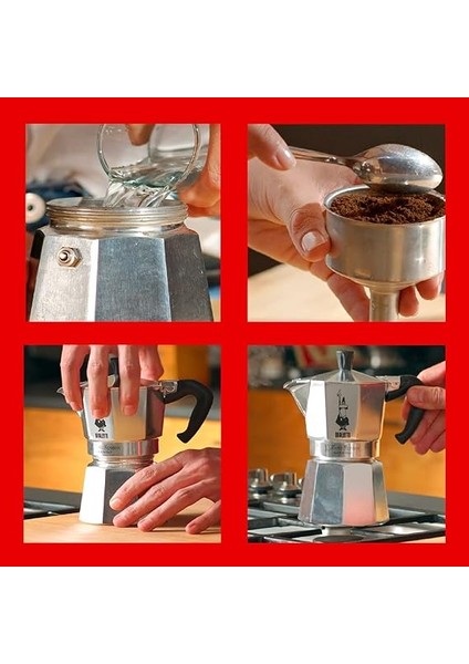 - Moka Express: 3 Cups Ocak Üstü Espresso Pişirici - 130ML - Gümüş Renk - Alüminyum Gövde - Patentli Güvenlik Valfi - Tüm Ocak Türleri Için Uygundur (Indüksiyon Hariç) fırsatları