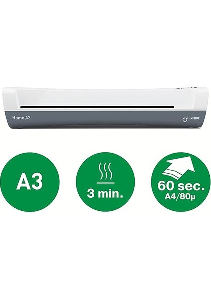 Ilam Home A3 Laminasyon Cihazı, 75 Ila 125 Mikron Laminasyon Folyoları Için, 3 Dakika Isınma Süresi, Folyolu Başlangıç Kiti Dahil, Ev, Ev Ofis ve Okul Kullanımı Için Ideal, Beyaz, 74320001 modelleri