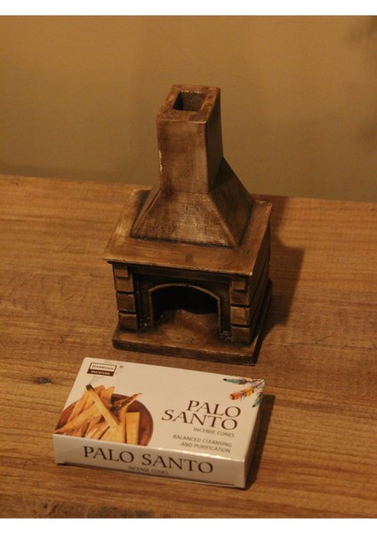 Şömine Taş Geri Akış Tütsülük ve 10 Adet Palo Santo Konik Tütsü fırsatları