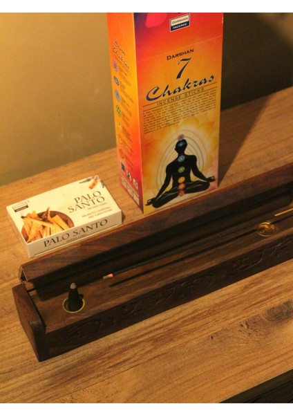 Ağaç Tabut Tütsülük & 10 Adet Palo Santo Konik Tütsü & 7 Çakra Çubuk 6lı Paket 250 Adet Tütsü indirimleri