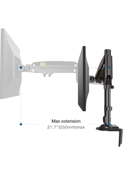 North Bayou Çift Monitör Kol Monitör Standı Masa Montaj Yüksekliği Ayarlanabilir 17 Ila 27 Inç Bilgisayar Ekranı Için Vesa Braketi - C Kelepçeli Her Monitör Için 20 Lbs'ye Kadar Tutar, Gromet Taban fırsatları