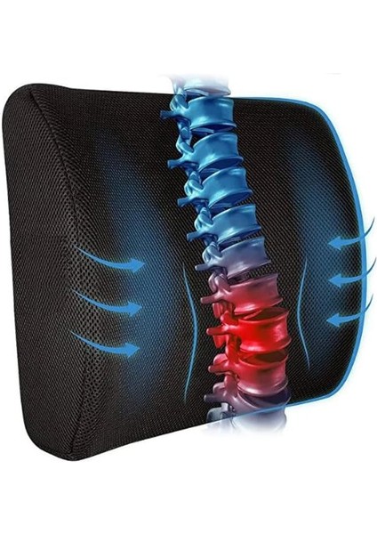 Ortopedik Sırt Bel Minderi Ofis Sandalye Oturma Minderi Bel Destek Yastığı Sırt Minderi Sandalye Minderi