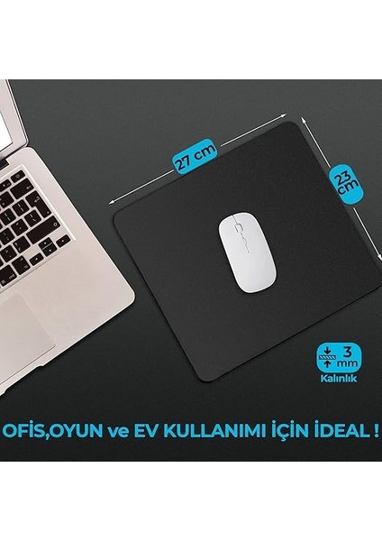 Offıce - 27X23 ve 22X18 cm Orta ve Küçük Boy Mouse Pad, Standart - Mini Ofis Ev ve Dar Alanlar Için Mousepad, Fare Altlığı (Orta Boy 27X23 Cm) fiyatları