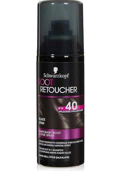 Root Retoucher Beyazları Anında Kapatan Sprey Boya Siyah 120 ml