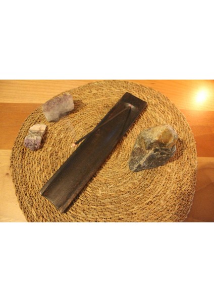 Akçaağaç Ahşap Tasarım Çubuk Tütsülük Koyu Renk fiyatları