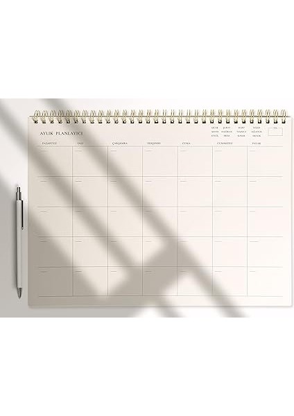 Tanıtım Aylık Spiralli Tarihsiz Planlayıcı - 110GR Ivory Kağıt, 21X29.7 Cm, 24 Yaprak, Boş Arkalı fiyatları