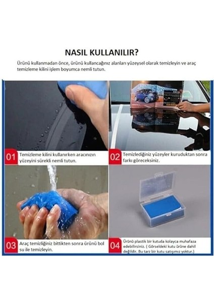 3 Adet 180G 3m Nano Araç Yüzey Temizleme Kil Hamuru indirimleri