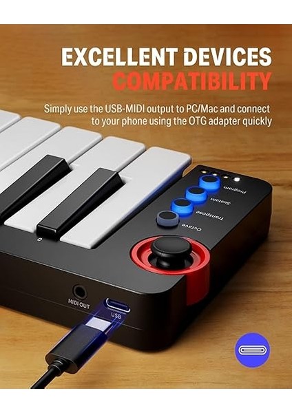 N-25 Portable Mıdı Klavye fırsatları