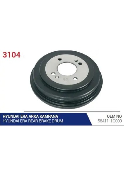 3104 Fren Kampanasi 584111G000 (2 Adet Fiyatıdır)