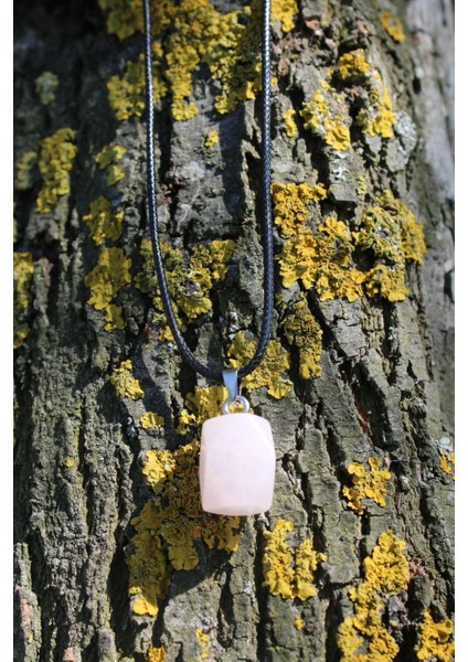 Pembe Kuvars Kalp Çakrası Duygu Enerjisi Doğal Taş Spiritüel Kolye