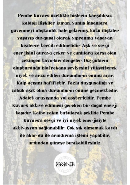 Pembe Kuvars Kalp Çakrası Duygu Enerjisi Doğal Taş Spiritüel Kolye fırsatları