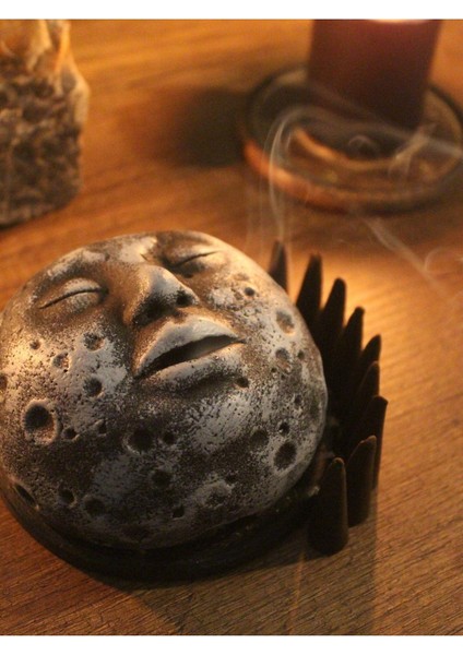 Ay Yüzü Taş Konik Tütsülük ve 10 Adet Palo Santo Konik Tütsü fiyatları
