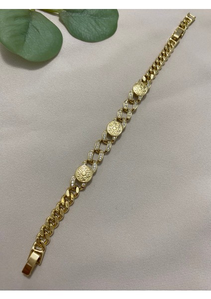 Xuping Gold Altın Kaplama Zincir Kadın 14K Bileklik Suya Dayanıklı Kararma Yapmaz Günlük ve Özel Gün Kullanımına Uygun Hediyelik Zarif Tasarım 17cm 19cm Ayarlanabilir Bileklik