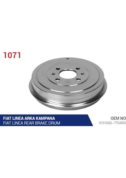 1071 Fren Kampanasi 51816526 7763353 SE028186333B (2 Adet Fiyatıdır)
