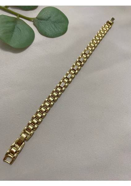 Xuping Gold 14K Altın Kaplama Kadın Kordon Model Bileklik Suya Dayanıklı Kararma Yapmaz Günlük ve Özel Gün Kullanımına Uygun Hediyelik Tasarım 17cm 19cm Ayarlanabilir Bileklik