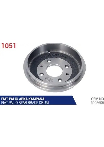 1051 Fren Kampanasi 1654411 5923606 (2 Adet Fiyatıdır)