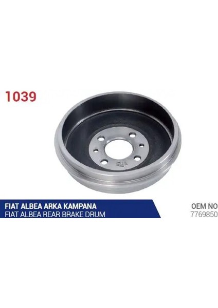 1039 Fren Kampanasi 7769850 (2 Adet Fiyatıdır)