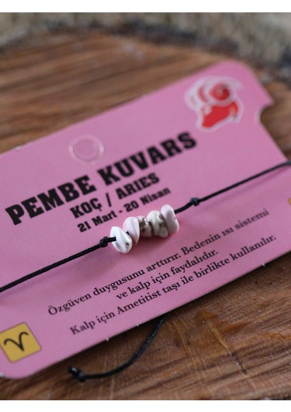 Pembe Kuvars Spiritüel Enerji Bileklik fiyatları