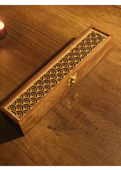 Ağaç Tabut Çubuk ve Konik Özel Tasarım Çekmeceli Tütsülük