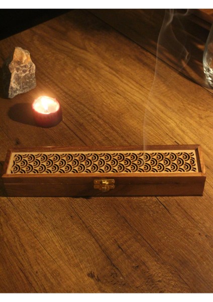 Ağaç Tabut Çubuk ve Konik Özel Tasarım Çekmeceli Tütsülük