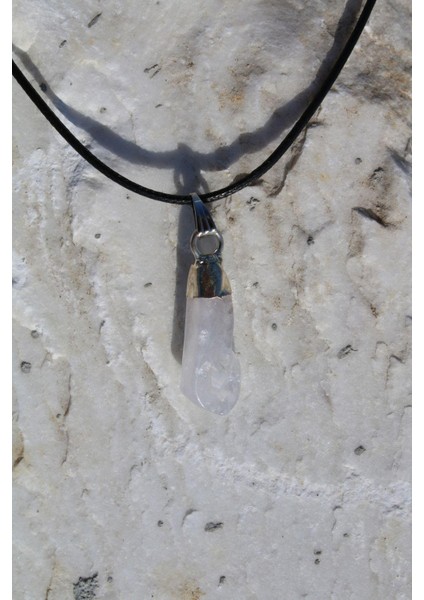 Kristal Kuvars Doğal Taş Kolye modelleri