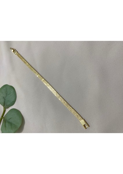 Xuping Xp Gold Altın Kaplama Kadın 14K Künye Bileklik Suya Dayanıklı Kararma Yapmaz Günlük ve Özel Gün Kullanımına Uygun Hediyelik Zarif Tasarım 18CM Bileklik