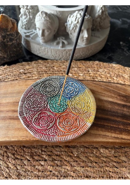 7 Çakra Metal Çubuk & Konik Tütsülük