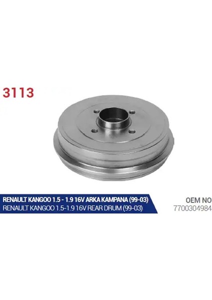 3113 Fren Kampanasi 7700304984
