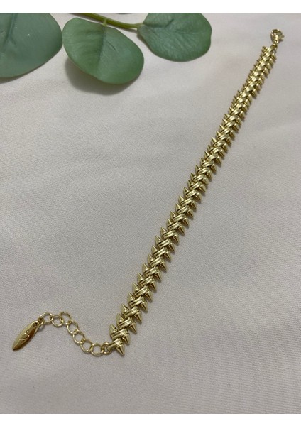 Xuping Xp Gold Altın Kaplama Kadın 14K Ok Bileklik Suya Dayanıklı Kararma Yapmaz Günlük ve Özel Gün Kullanımına Uygun Hediyelik Zarif Tasarım 17 cm 19 cm Ayarlanabilir Bileklik