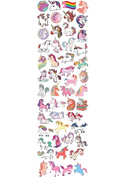 Major Selection Unicorn Sticker Seti 50 Sticker modelleri