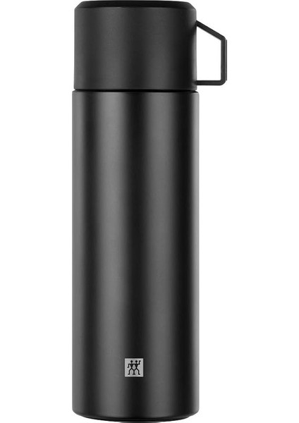 Termos, Entegre Fincan, Termos Sürahi, Çift Duvarlı Yalıtım, 1 Litre, Siyah