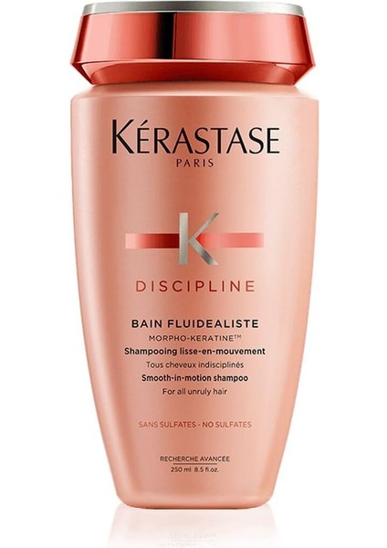 Disiplin, Pürüzsüzleştirici Kabarma Önleyici Şampuan, Asi Saçlar Için, Bain Fluidealiste, 250ML