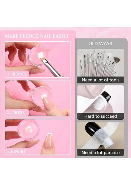 Tırnak Süs Damgası, French Stamper, Nail Art, Tırnak Süsleme Aparatı indirimleri