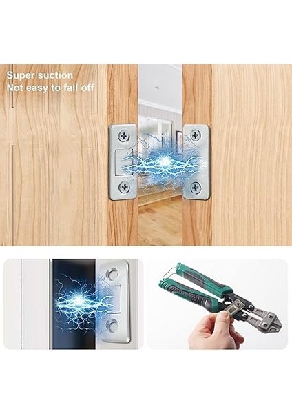 8 Adet Mıknatıslı Kilit, Ultra Ince Manyetik Kapama, Kapı, Kendinden Yapışkanlı Kapı Mıknatısları, Güçlü Mobilya Mıknatıslı Kilit Mobilya, Sürgülü Kapı, Dolap Kapısı, Çekmece fırsatları