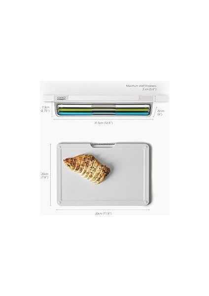 Joseph Folio Slim 3 Parçalı Raf Altı Doğrama Tahtası Seti, Çok Renkli fiyatları